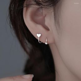 Stud Earrings 1Pcs Stainless Steel Screw Ball Ear Bone Rotating Wave Mini For Women Personality Piercing Body Jewlery