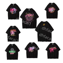 Mens t shirt Designer spider Pink Young Thug Sp5der 555555 printed Spider graphic Web Pattern cotton H2Y style short sleeves Top Tees hip hop sweatshirts