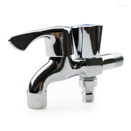 Kitchen Faucets Washing Machine Tap Interface Double Ended Brass Faucet Mop Pool Expansion Multifunctional Bathroom Accessories