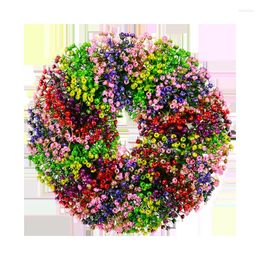 Decorative Flowers Spring Summer Wreath For Front Door Outside Artificial Peony And Hydrangea Flower Farmhouse Christmas Wreaths