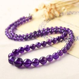 Pendant Necklaces Amethyst Necklace Uruguay Tower Chain Fashion Jewellery Women's Crystal