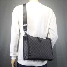 Threebox New Trend Crossbody Backpack Casual Plaid Men's Shoulder Bag Business Fashion Cross bag 60% Off Outlet Online