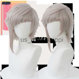 Cosplay Wigs Atsushi Nakajima Cosplay Wig Bungou Stray Dogs Cosplay High Quality Short Lotus Gray Heat Resistant Synthetic Hair Wigs WigCap x0901