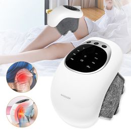 Leg Massagers Electric Heating Knee Massager Infrared Physiotherapy Vibration Massage Kneecap Brace Relieve Rheumatic Arthritis Pain For 230831
