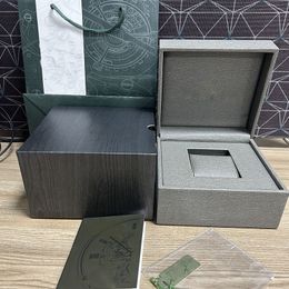 Hjd Luxury A Designer P Grey square Watches Box Cases Wood Leather Material Certificate Bag Booklet Full Set Of Men's And Women's Watch 15400 15710 15500 15202 26320 AAA