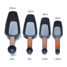 Measuring Tools 4pcs Spoons Coffee Scoops Baking Cooking 1/4 Cup To 1 PP Plastic With Scale Kitchen Tool Accessories