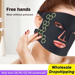 Face Massager LED Pon Beauty Mask Instrument USB Electronic IPL Rejuvenation Lightens Fine Lines Brighten Skin Tone 72 Lamps Care 230831