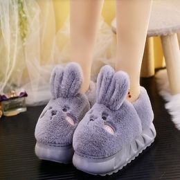 Slippers Style Bag Heel Cotton Shoes Women Plush Warm Indoor Cute Cartoon Winter Thicksoled 230831