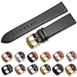 Watch Bands Cowhide watch band genuine leather 18mm 20mm 22mm thin smooth strap belt Suitable for DW watches galaxy gear s3 230831
