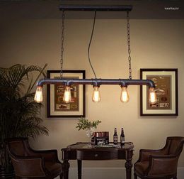 Pendant Lamps Loft American Industrial Vintage Light Retro Water Pipe Lamp For Warehouse/dining Room /KTV /Bar E27 Holder