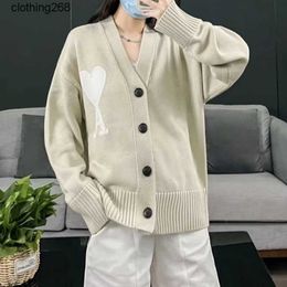 Men and women's simple temperament love and leisure knitting wool long sleeved cardigan sweater 5425