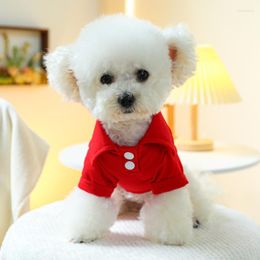 Dog Apparel Polo Shirts Pet Clothes Fashion T-shirt Clothing Dogs Super Small Cute Chihuahua Sold Spring Summer Red Gril Boy Mascotas
