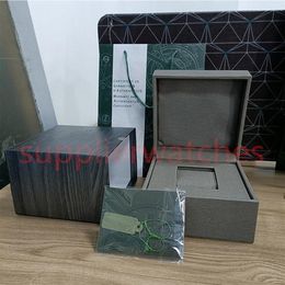 Hjd 2022 Luxury A Designer P Grey square Watches Box Cases Wood Leather Material Certificate Bag Booklet Full Set Of Men's An258c