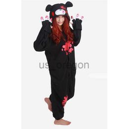 home clothing New Black Pink Gloomy Blood Bear Cosplay Costume Fleece Animal Onesies Pajamas Adult Cosplay Costume Pyjamas Sleepwear Wholesale x0902