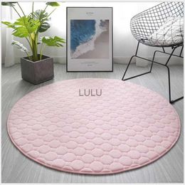 Thicken Round Carpet For Home Decor Embroidered Coral Velvet Living Room Rug Chair Mats Tent Cushions Bedroom Children Play Pad HKD230901