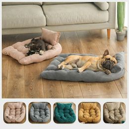 kennels pens Thickened Dog Mat Soft Dog Bed Kennel Super Soft Puppy Cushion Mat Sleeping Bed Fluffy Comfortable Mat for Cat Dog Accessories 230831