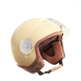 Motorcycle Helmets YY Four Seasons Universal Sun-Proof And Breathable Vintage Battery Car Windproof Gray Helmet