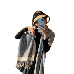 23Stylish Women Winter 100% Cashmere Scarf Full Letter Printed Scarves Soft Touch Warm Wraps shawl Scarves New Gift