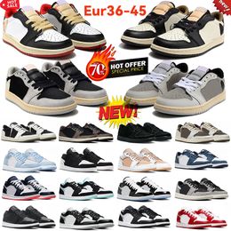 New Hot Sale jumpman 1 low basketball shoes 1s Olive sneakers Reverse Mocha Black Phantom Shadow TS Toe Wolf Grey Vintage Pink mens womens outdoor sports trainers