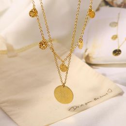 Pendant Necklaces WILD & FREE 18K Gold Plated Stainless Steel For Women Geometric Charms Chic Clavicle Chain Waterproof Jewellery