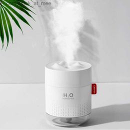Humidifiers White Snow Mountain Humidifier 500ML Ultrasonic USB Aroma Air Diffuser Soothing Light Aromatherapy Humidificador Home Difusor Q230901
