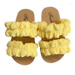 Slipper Kruleepo Children Girls Summer Fashion PU Leather Slippers Shoes Baby Kids Infantil Toddler Casual Leisure Dress Sandals Mules