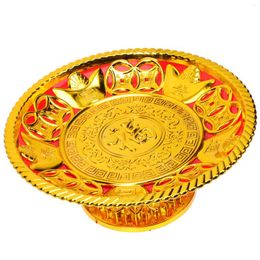 Bowls Offer Tray Worship Tableware Mediaeval Decor Hollow-out Temple Plates Chinese Style Offering Plastic