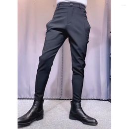 Men's Pants Techwear Black Casual For Men Cargo Trousers Male Japanese Streetwear Hip Hop Spring Ribbon Pocket Harajuku Fashion A07