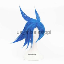 Cosplay Wigs Movie PROMARE Burning Rescue Galo Thymos Cosplay Wig Short Blue Heat Resistant Hair Wig ( Need Styled With Yourself) Wig Cap x0901