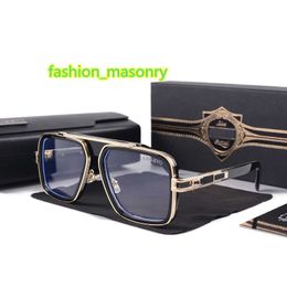 DITA Men Vintage Pilot Sunglasses square Womens Sun glasses Fashion Designer Shades Luxury Golden Frame Sunglasses UV400 Gradient LXN-EVO DITA