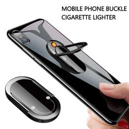 Multifunctional Mobile Phone Holder USB Charging Lighter Nano 3M Strong Adhesive Adsorb Car Smoking Accessories Gadgets 5YPM