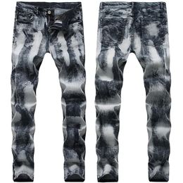 21 Styles Mens Jeans Fold Motorcycle Pants Straight Slim Fit Ripped Hole Washed Fashion Trousers Pencil Pants Street266O