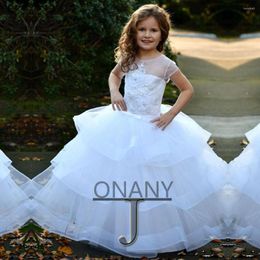 Girl Dresses JONANY Princess Flower Dress SCOOP Pleate LaceUp Made To Order Birthday Pageant Communion Robe De Demoiselle Baby Party