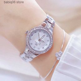 Other Watches 2023 New Women es Small Size Silver Quartz Clock Luxury Fashion Ladies Gold Bracelet Quartz Wristes Stainless Steel T230905