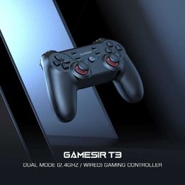 Game Controllers Joysticks GameSir T3 Pubg PC Gamepad Bluetooth 2.4GUSB Wired Wireless Controller with Dual Vibration Gamepad with Joystick for Android HKD230831