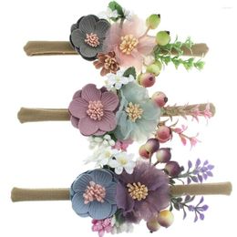 Hair Accessories Yundfly Flowers Berries Elastic Baby Girls Headband Born Children Nylon Headbands Pography Props Birthday Gifts