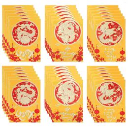 Gift Wrap 30 Pcs 2024 Luck Money Bag Lucky Creative Red Packet Year Envelope Packets Paper Traditional Pocket