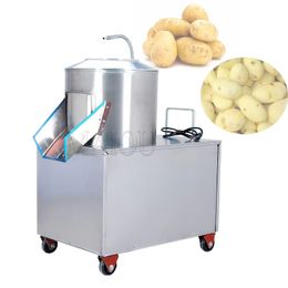 220V/110V Electric Potato Peeler Commercial Electric Sweet Potato Peeling Machine Stainless Steel Fully Automatic Potato Washer