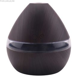 Humidifiers Aromatherapy Essential Oil Diffuser 300Ml Wood Grain Aroma Diffuser With Timer Cool Mist Humidifier For Large Room Home Baby Q230901