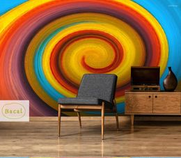 Wallpapers Custom 3d Wallpaper Mural Modern Abstract Coloured Stripe Art For Living Room Sofa TV Background Papel De Parede