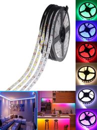 LED Strip 5m 300Led 5050 SMD DC 12V Waterproof IP65 Flexible Light White RGB Party Holiday Night Book Desk Lamp7355089 LL