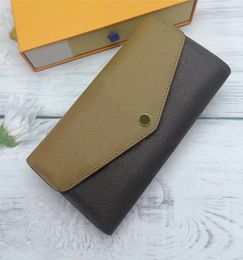 2023 TOP Fashion designer wallets luxury envelope purses mens womens leather cover wallet flower letter long card holders slim money clutch bags with box