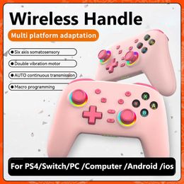 Game Controllers Joysticks Game Controller RGB Lighting Wireless Gamepad Controller One Click Wake-up Bluetooth-compatible for HKD230831