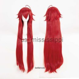 Cosplay Wigs High School DxD Wigs Rias Gremory Wig 100cm Long Red Heat Resistant Synthetic Hair Cosplay Wig Cap x0901