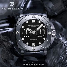 Wristwatches Pagani Design Automatic Watch For Men Mechanical Watches Men 200M Waterproof AR Sapphire glass C3 Luminous Wrist watch 230831