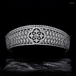 Hair Clips Vintage Luxury Cubic Zirconia Princess Tiara Wedding Bridal Crown HairJewelry Dress Accessories CH10429