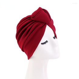 Ethnic Clothing Women Turban Bonnet Soild Color Cotton Top Knot Inner Hijab Caps Ladies Head Wraps India Hat Hijabs Cap African Twist