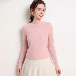 Women's Sweaters Lafarvie Pure Cashmere Turtleneck Bottoming Pullover Knitted Outwear Spring Ancient Chinese Imperial Warm Sweater