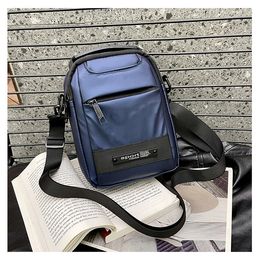 New multi-functional men's crossbody bag, casual and portable shoulder bag, solid Colour outdoor small waist bag, waterproof storage bag