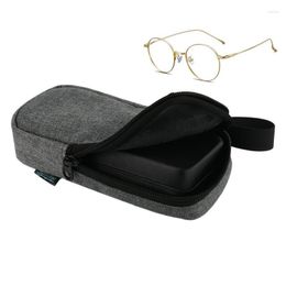 Storage Bags Glasses Case Hard Shell Holder Sunglasses Pouch Unisex Protective PU Leather Sunglass With Bag For